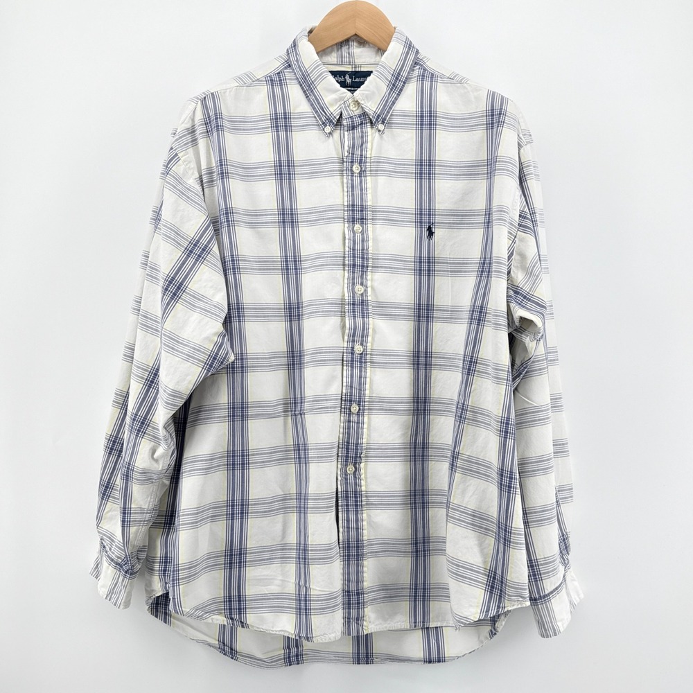 Ralph Lauren Mens Blaire XXL Plaid Button Down Shirt Long Sleeve Cotton Casual - Picture 2 of 10